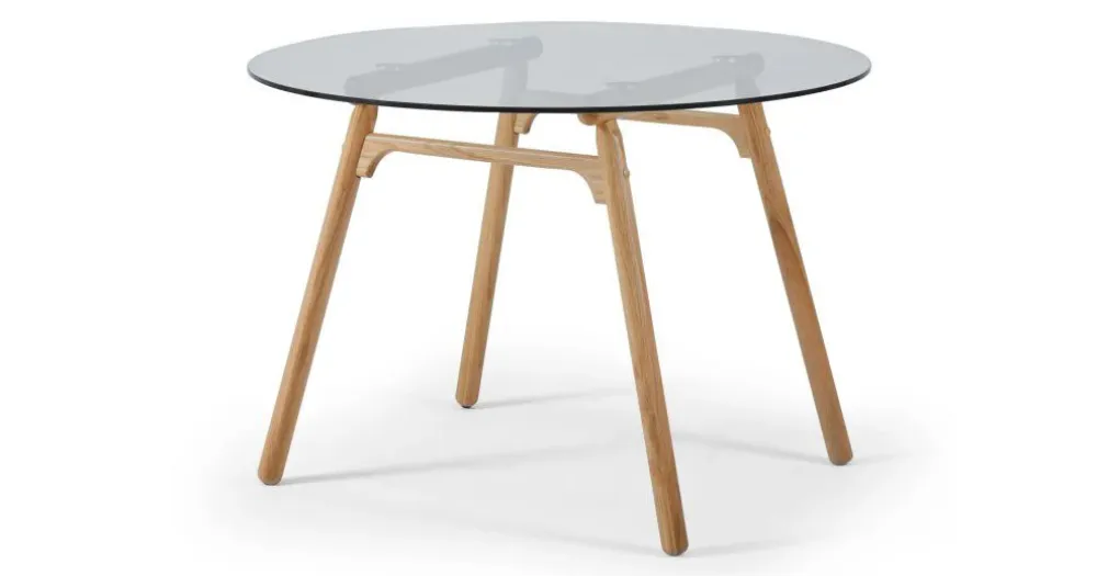 Mesa de Comedor Philly – Roble y cristal