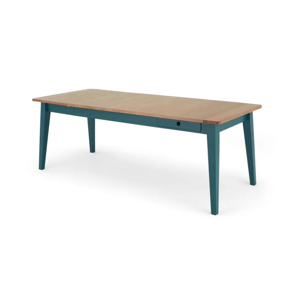 Mesa de Comedor Ralph – Roble y Azul Cerceta