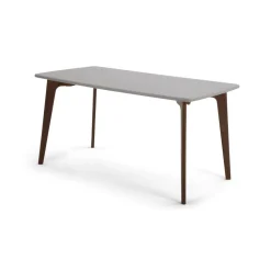 Mesa de Comedor Rectangular Fjord – Roble Oscuro y Gris