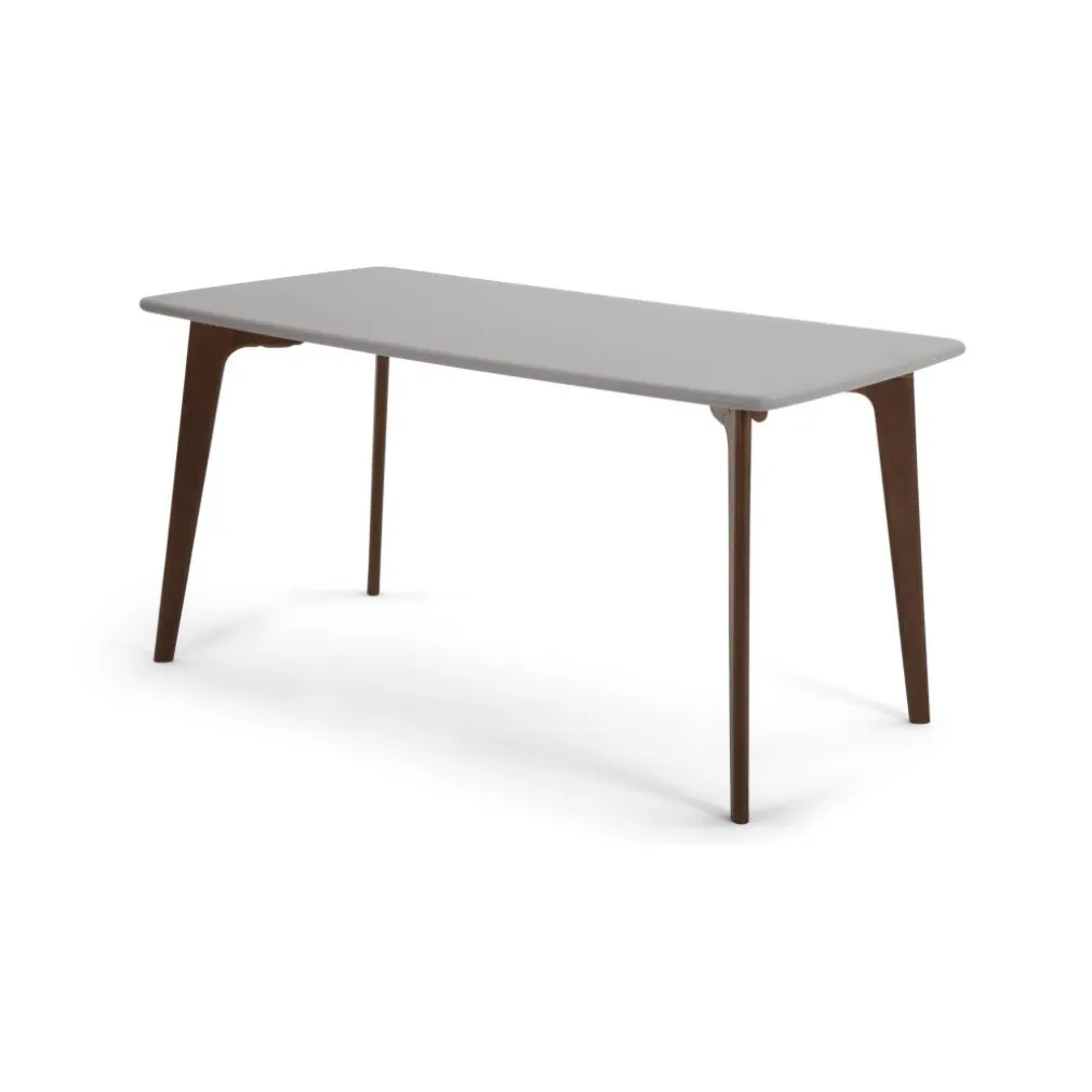 Mesa de Comedor Rectangular Fjord – Roble Oscuro y Gris
