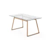 Mesa de Comedor Rectangular Haku – Cobre y Cristal