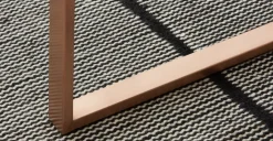 Mesa de Comedor Rectangular Haku – Cobre y Cristal