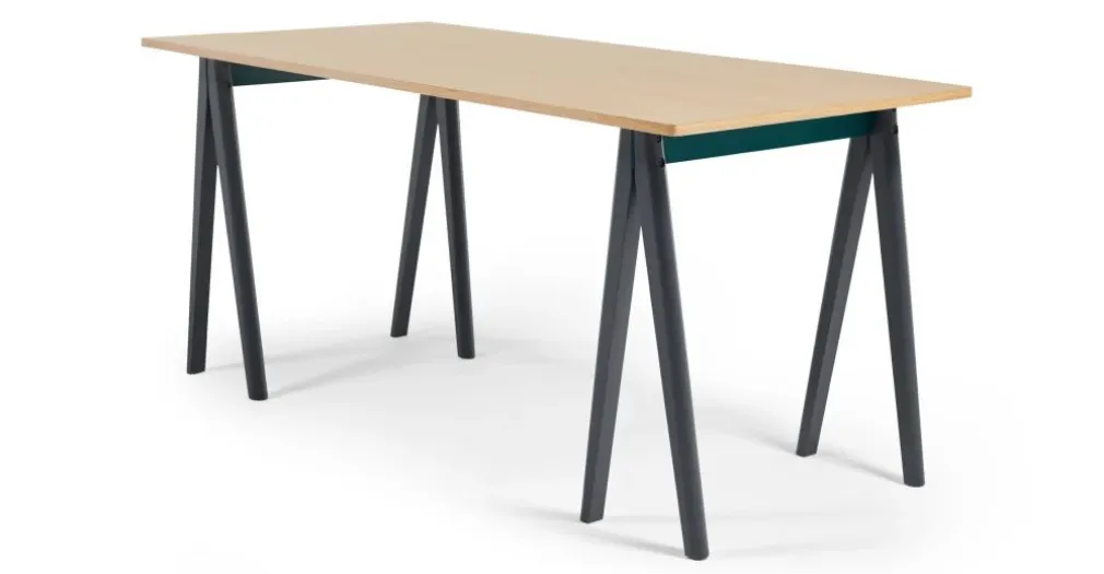 Mesa de Comedor Rectangular Hurst – Roble y Gris