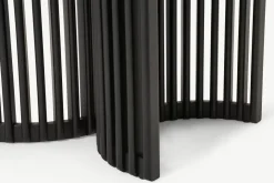 Mesa de Comedor Redonda 4 Asientos Zaragoza – Nogal y Negro