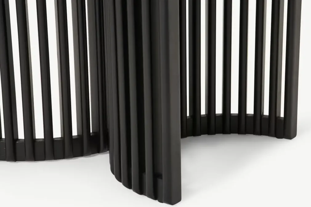 Mesa de Comedor Redonda 4 Asientos Zaragoza – Nogal y Negro