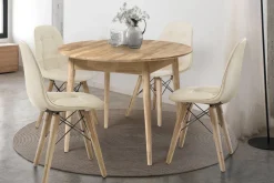 Mesa de Comedor Redonda Escandi 100 cm – Roble Claro
