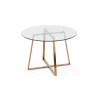 Mesa de Comedor Redonda Grande Haku – Cobre y Cristal