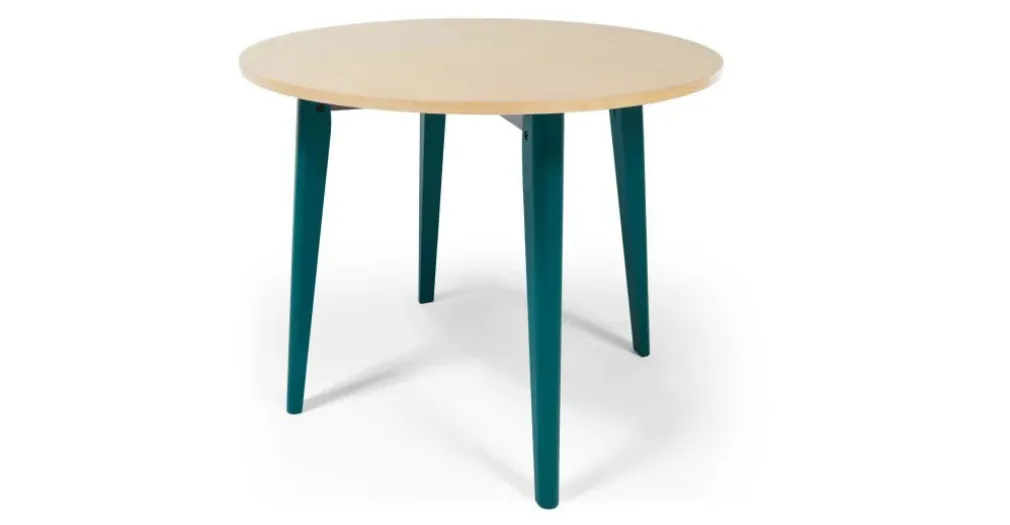 Mesa de Comedor Redonda Hurst – Roble y Azul