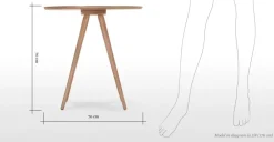 Mesa de Comedor Redonda Kitson – Fresno Natural