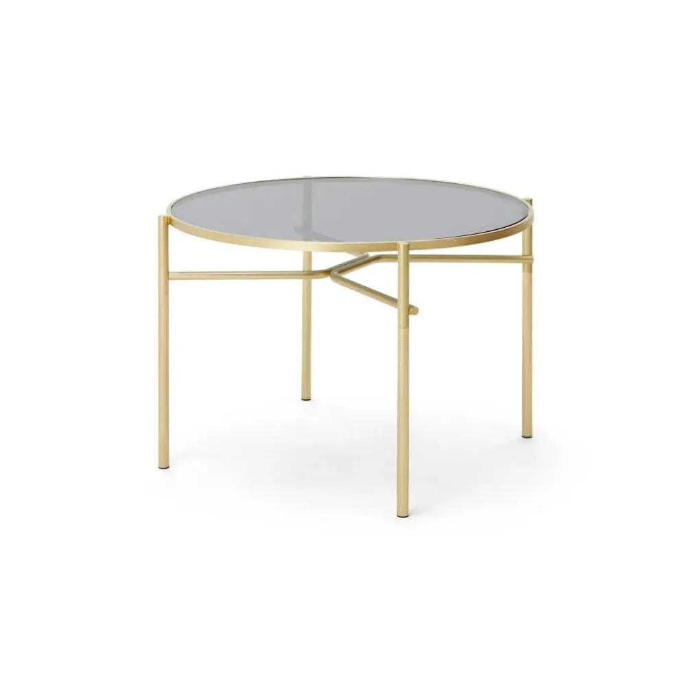 Mesa de Comedor Redonda Stanley – Cristal y Metal