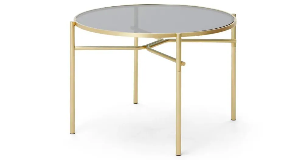 Mesa de Comedor Redonda Stanley – Cristal y Metal