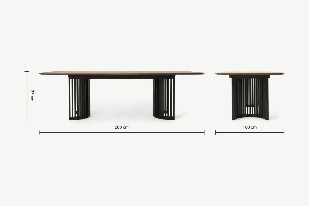 Mesa de Comedor Zaragoza – Nogal y Negro