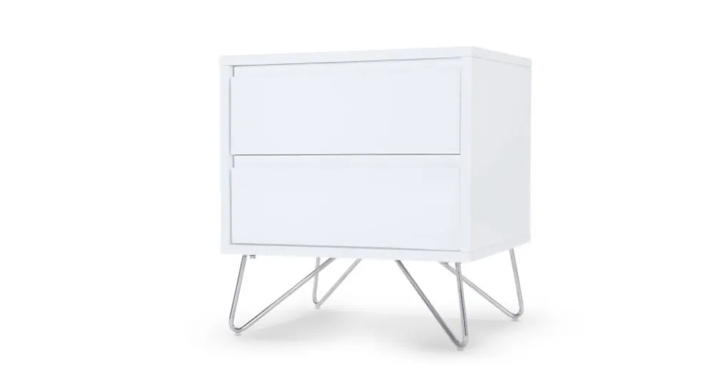 Mesa de Noche Elona – Blanco Brillante
