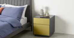 Mesa de Noche Jena – Madera de Mango Gris