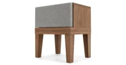 Mesa de noche Lansdowne – Gris nogal y garza