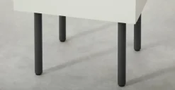 Mesa de noche Mino – Roble y blanco marfil