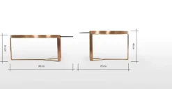 Mesa Nido de Centro Aula – Cobre cepillado
