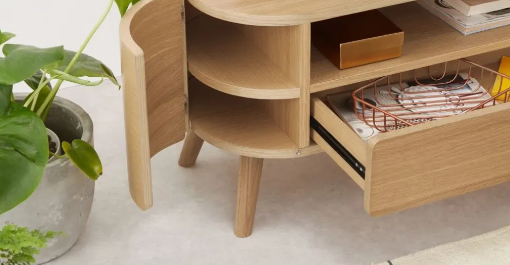 Mueble multimedia Ada – Roble