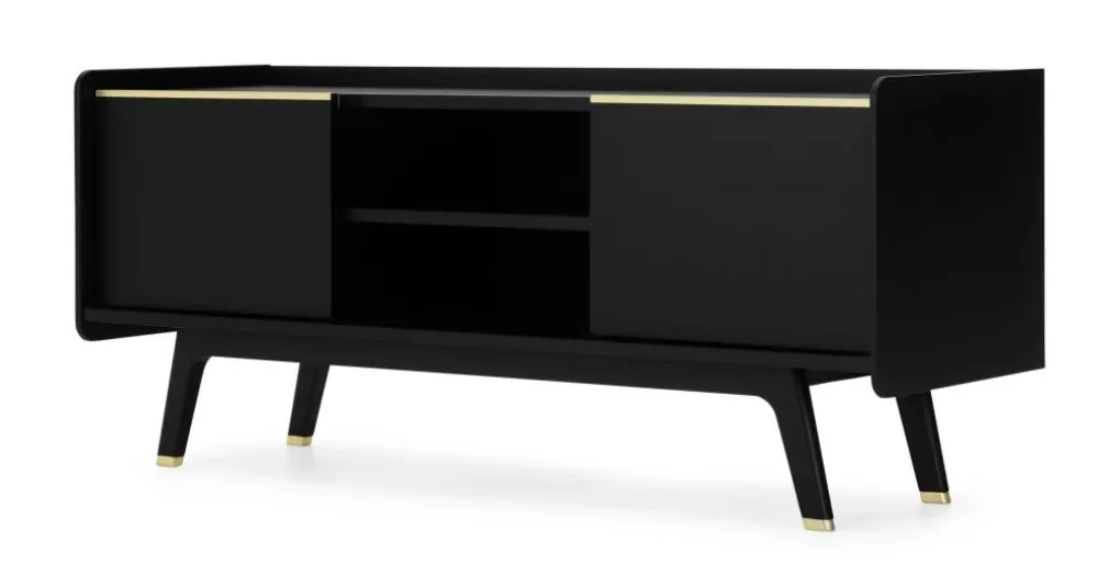 Mueble multimedia Albers – Roble teñido de negro