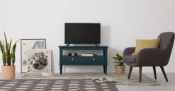 Mueble multimedia Bourbon vintage – Azul oscuro
