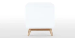 Mueble multimedia compacto Esme – Blanco y fresno