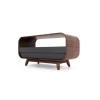 Mueble multimedia compacto Esme – Fresno oscuro y gris