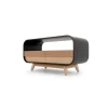 Mueble multimedia compacto Esme – Negro y fresno