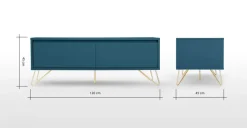 Mueble multimedia Elona – Azul Cerceta