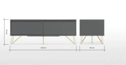 Mueble multimedia Elona – Gris Carbón