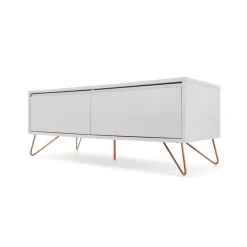 Mueble multimedia Elona – Gris y cobre