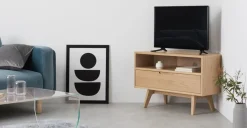 Mueble multimedia esquinero Jenson – Roble