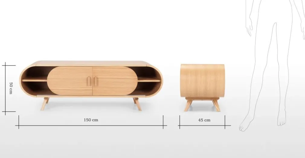 Mueble multimedia Fonteyn – Roble