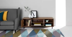 Mueble multimedia grande Luther – Nogal