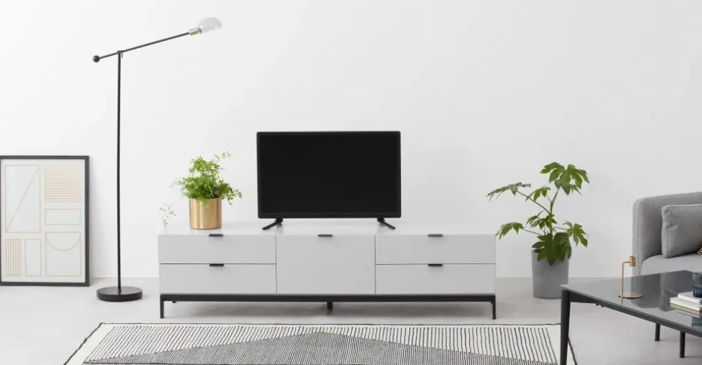 Mueble multimedia grande Marcell – Gris claro