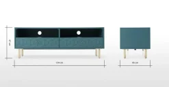 Mueble multimedia Hedra – Azul Cerceta
