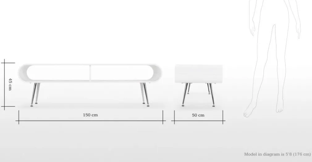 Mueble multimedia Hooper – Blanco