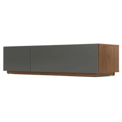 Mueble multimedia Hopkins – Nogal y gris