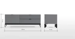 Mueble multimedia Marcell – Gris
