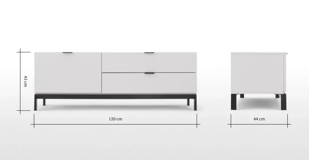 Mueble multimedia Marcell – Gris claro