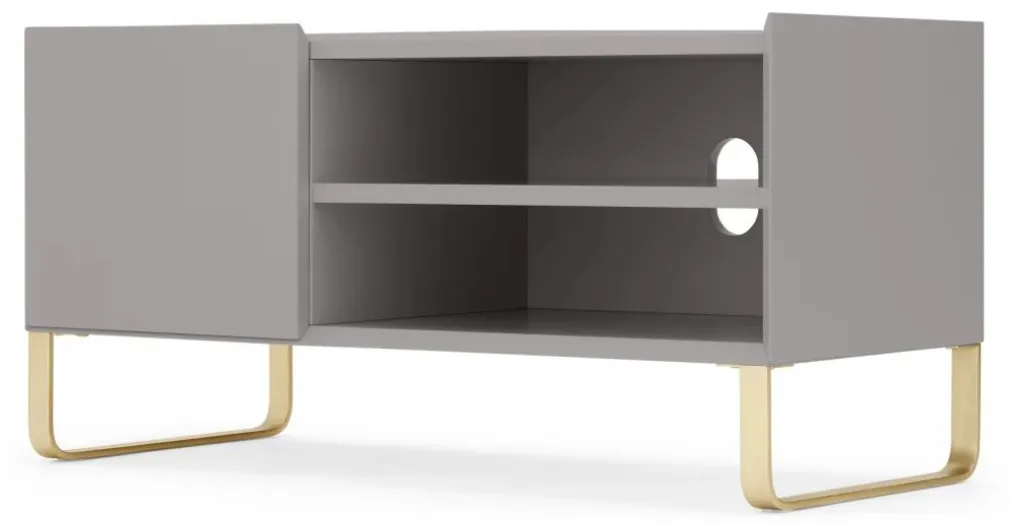 Mueble multimedia pintado Lenny – Gris