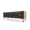 Mueble multimedia Pointillee – Nogal y gris