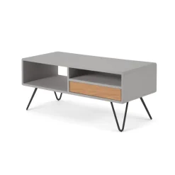 Mueble multimedia Ukan – Gris y roble