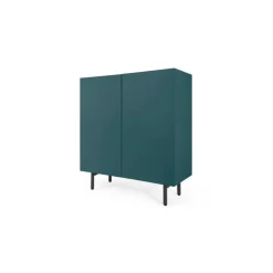 Mueble para recibidor Mino – Azul cerceta y roble