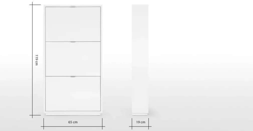 Mueble zapatero Marcell – Blanco