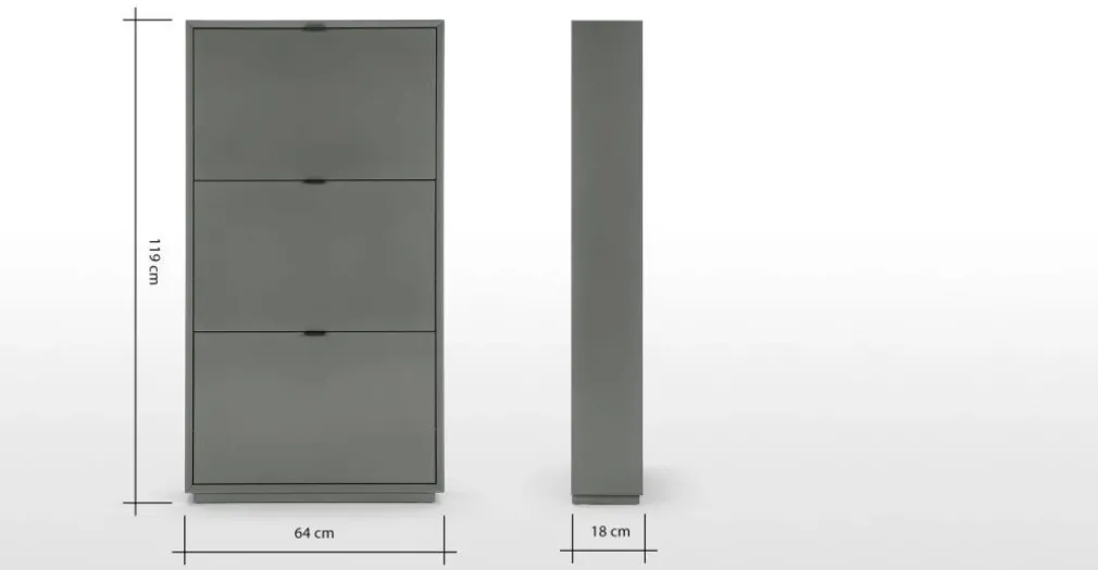 Mueble zapatero Marcell – Gris