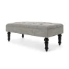 Otomana Bouji – Mezcla de lino color gris