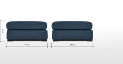 Otomana modular Mortimer – Azul puerto