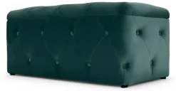 Puf con Almacenaje Rectangular Hampton – Azul Espuma de Mar