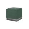 Puf Cuadrado Hetherington – Verde con Base Níquel