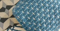 Puf Geométrico Maddox – Azul